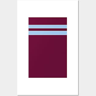 Aston Villa Retro 1985 Claret and Blue Home Bars Posters and Art